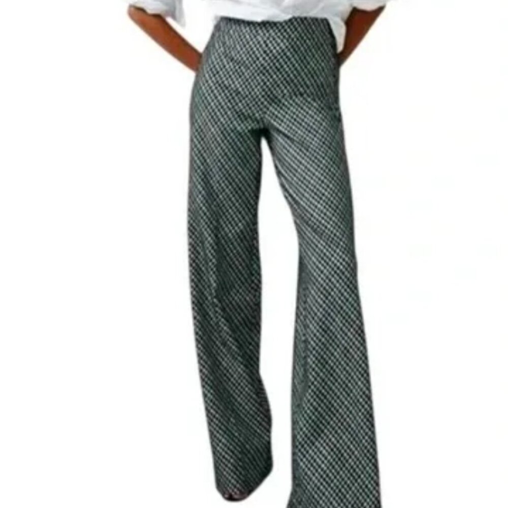 SPANX Gingham Print Pull On Dress Pant